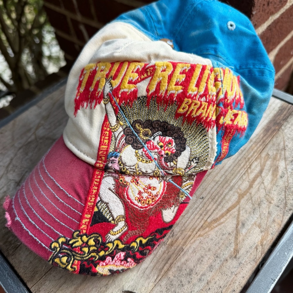 RARE True Religion Samurai Embroidered Graphic Cap